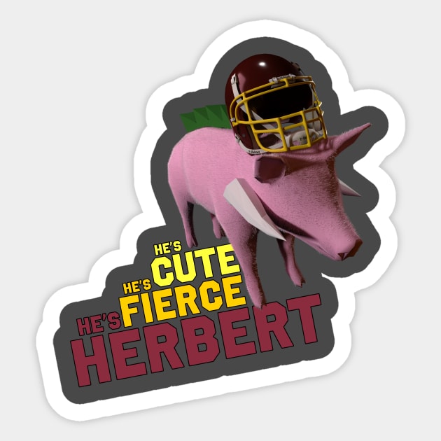 Herbert the Razorback Sticker by trevorcarlee